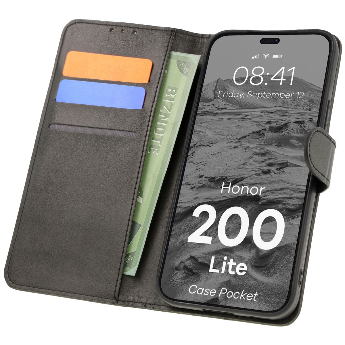 Etui z klapką Bizon Case Pocket do Honor 200 Lite